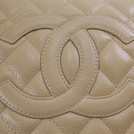 Caviar Petit Shopping Tote PST Beige