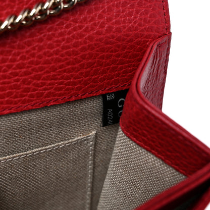 Gucci Dollar Calfskin Small Interlocking G Shoulder Bag Red 8 of 12