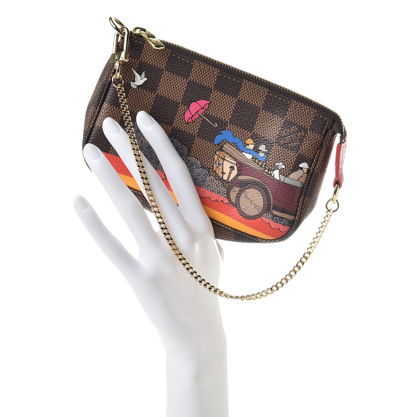Damier Ebene 2015 Christmas Animation Mini Pochette Accessories