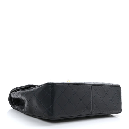 Chanel Lambskin Quilted Medium Double Flap Navy 3 of 8