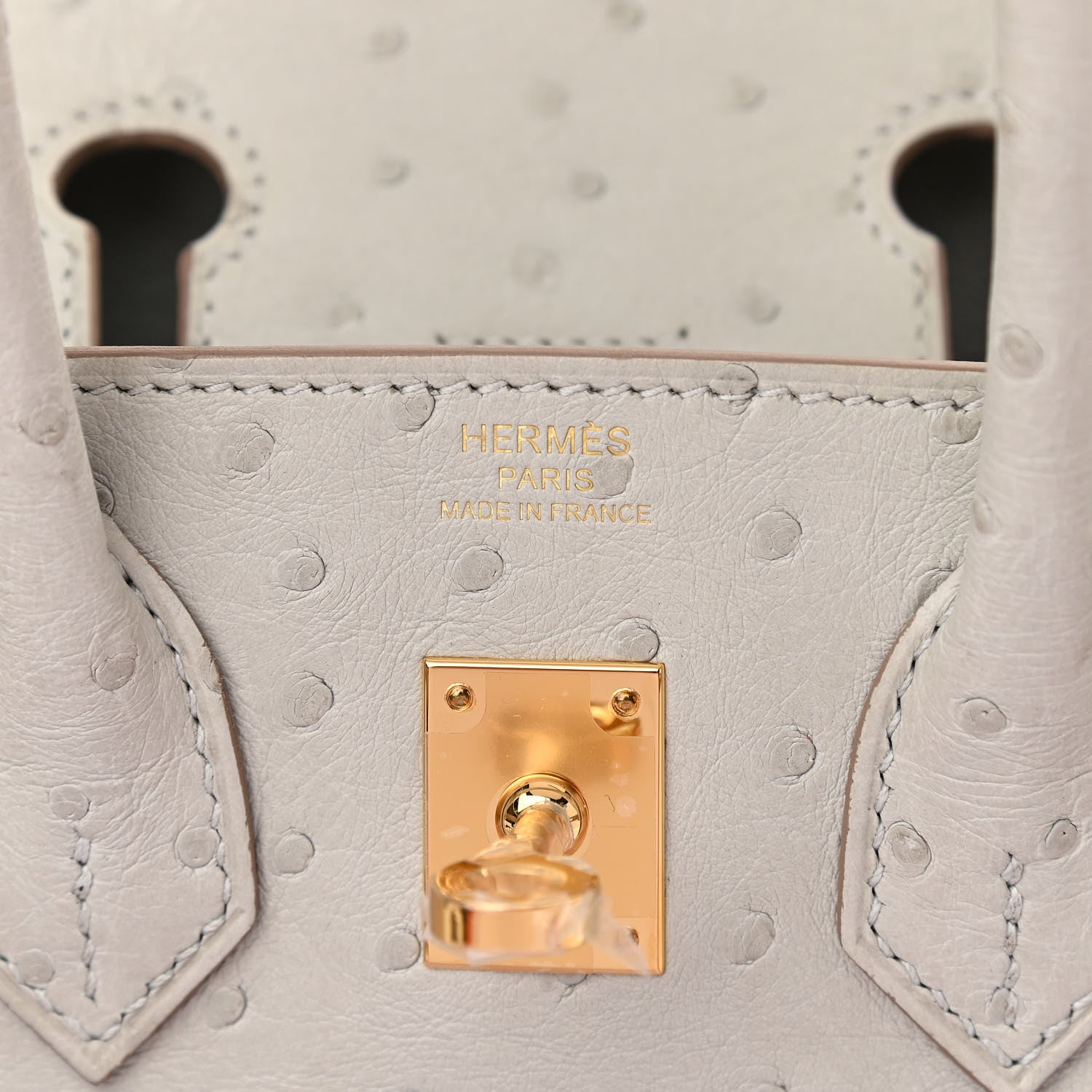 Hermes Ostrich Birkin 25 Gris Perle 6 of 11