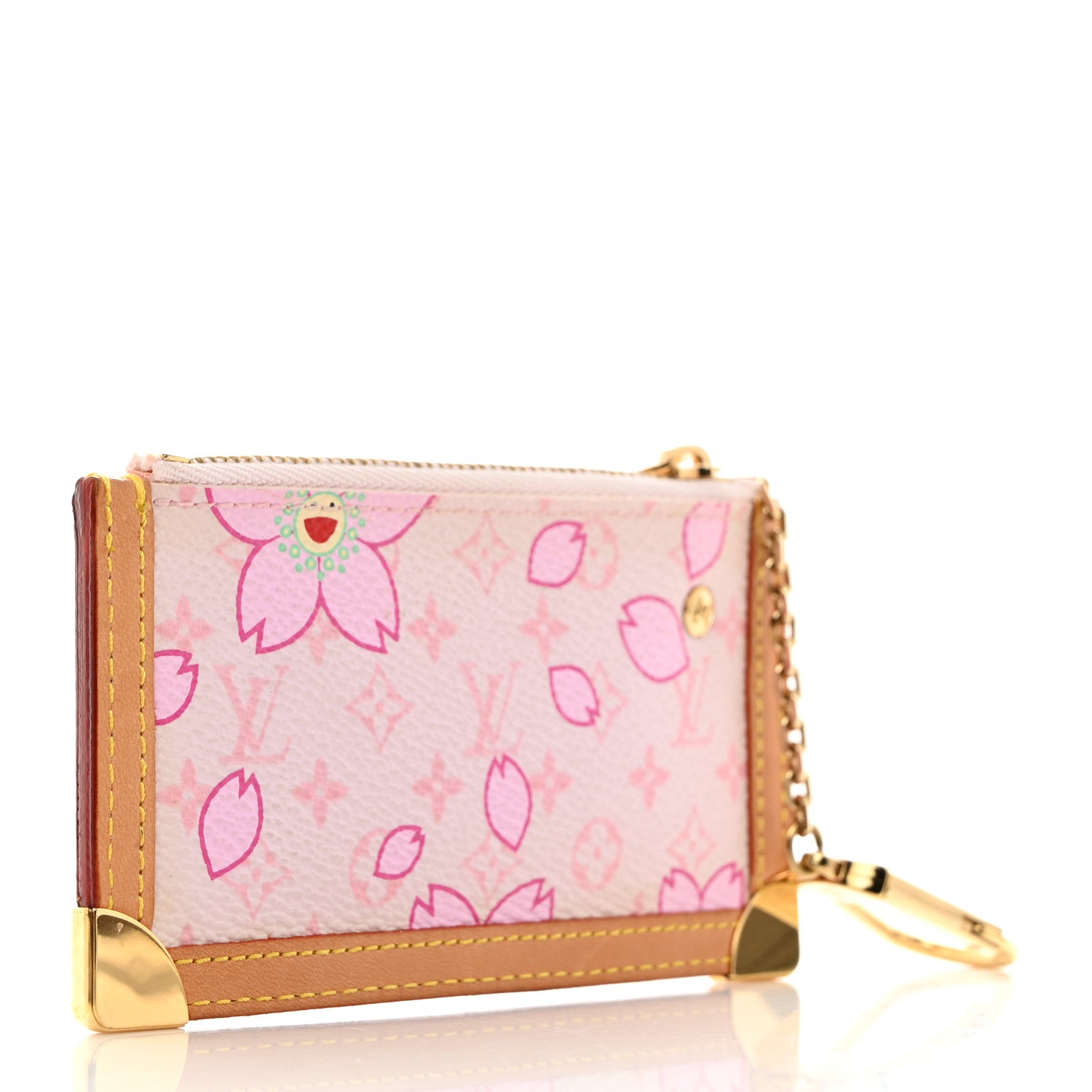 Louis Vuitton Monogram Cherry Blossom Key Pouch Pink 3 of 7