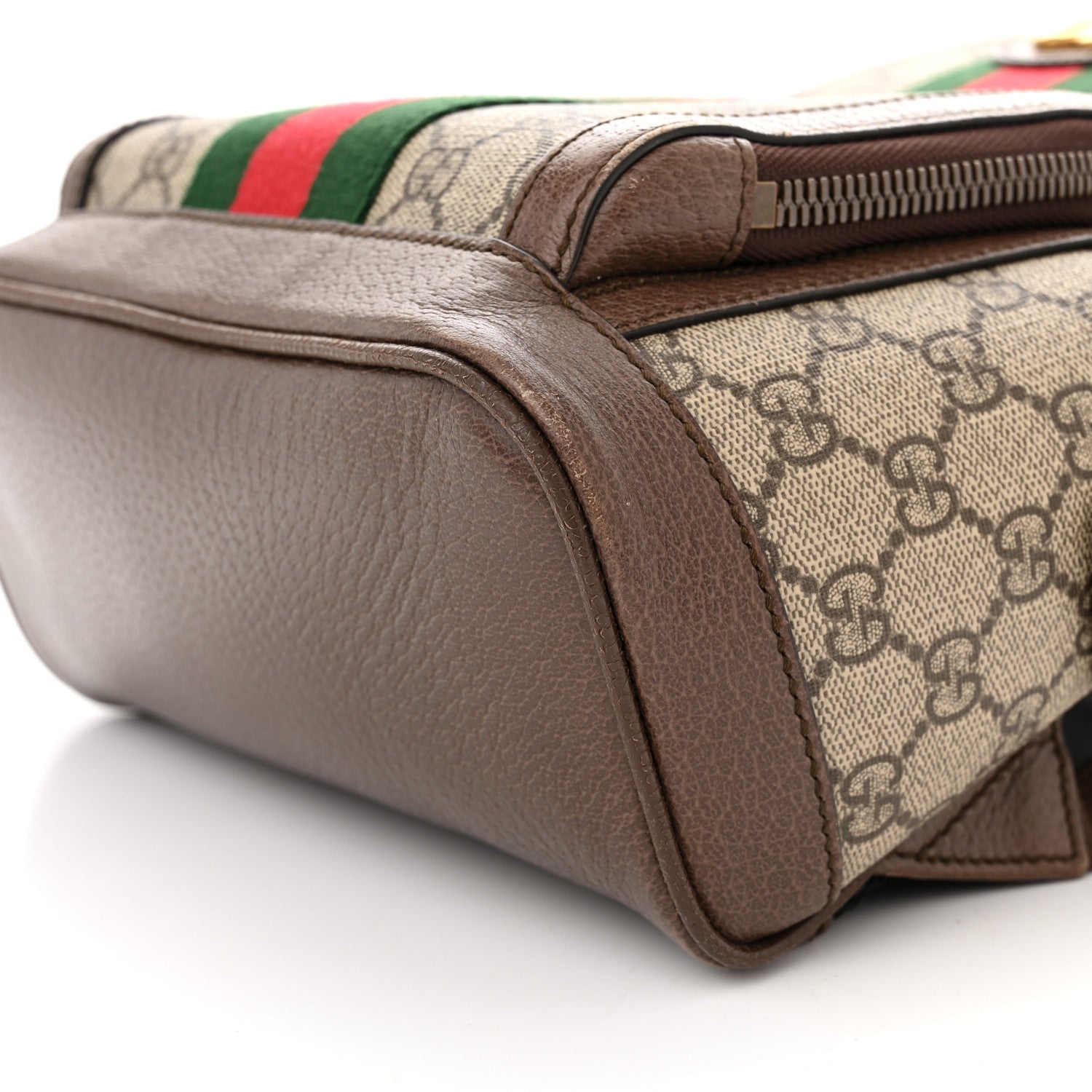 Gucci GG Supreme Monogram Calfskin Web Small Ophidia Day Backpack Beige Ebony New Acero 10 of 12
