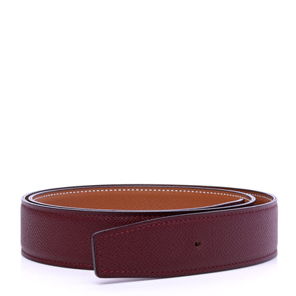 Hermes Epsom 32mm Belt Strap 80 Rouge H Gold 1 of 6