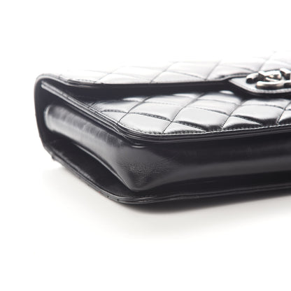 Chanel Glazed Calfskin Quilted Large Perfect Edge Flap Black 6 of 9
