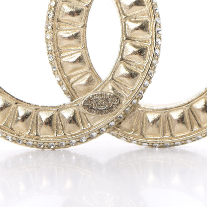 Chanel Baguette Crystal CC Brooch Gold 3 of 4