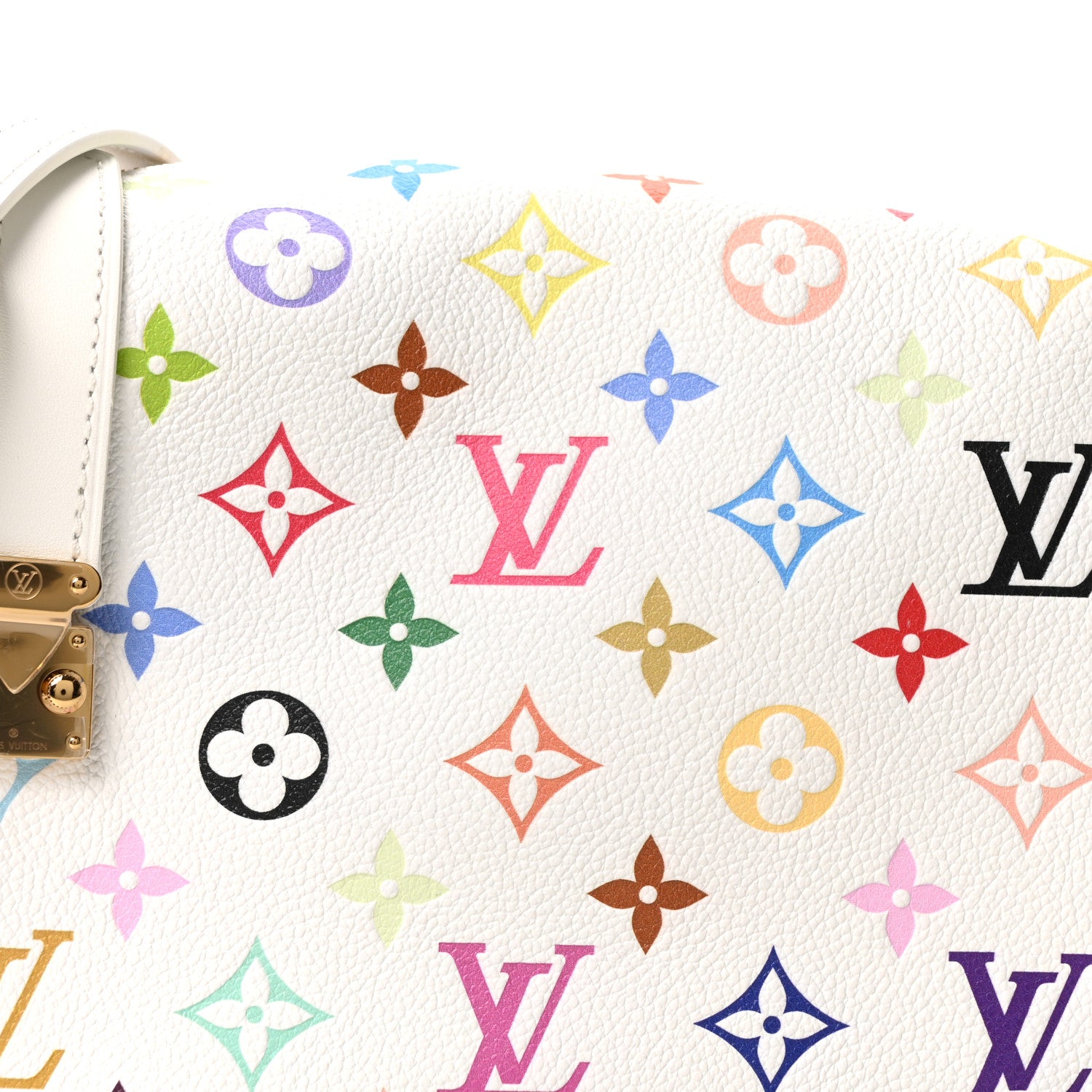Louis Vuitton LV x TM Cowhide Monogram Multicolor Side Trunk MM White 7 of 9