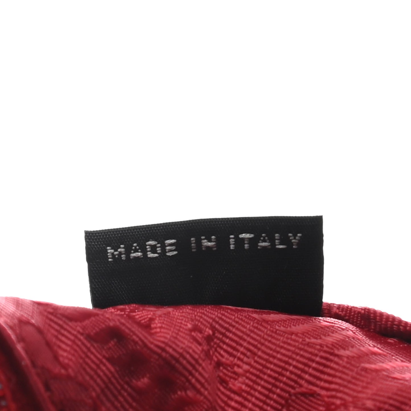 Tessuto Nylon Saffiano Wristlet Rosso