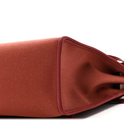 Hermes Vache Hunter Toile Herbag Zip 31 PM Rouge H 11 of 12