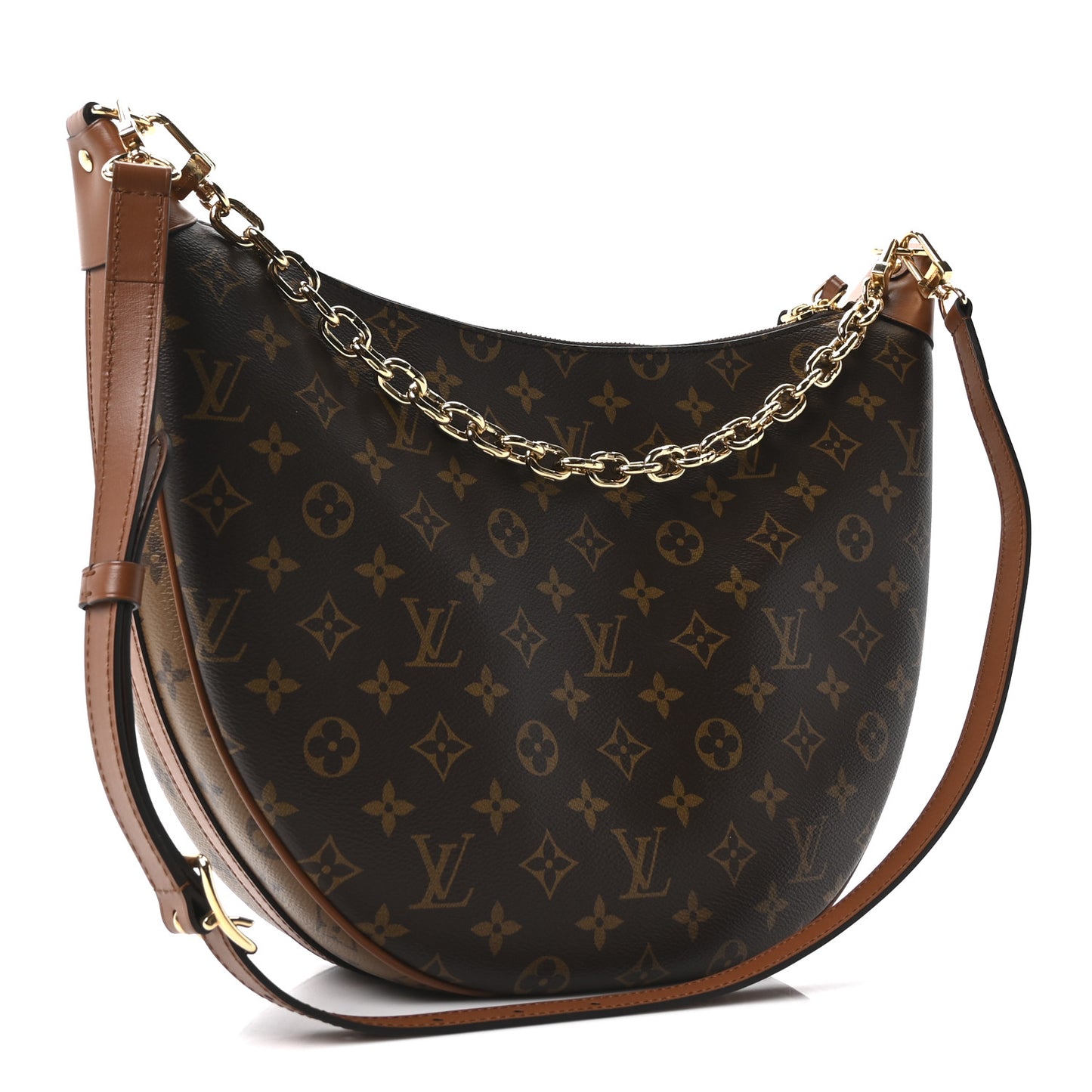 Reverse Monogram Loop Hobo