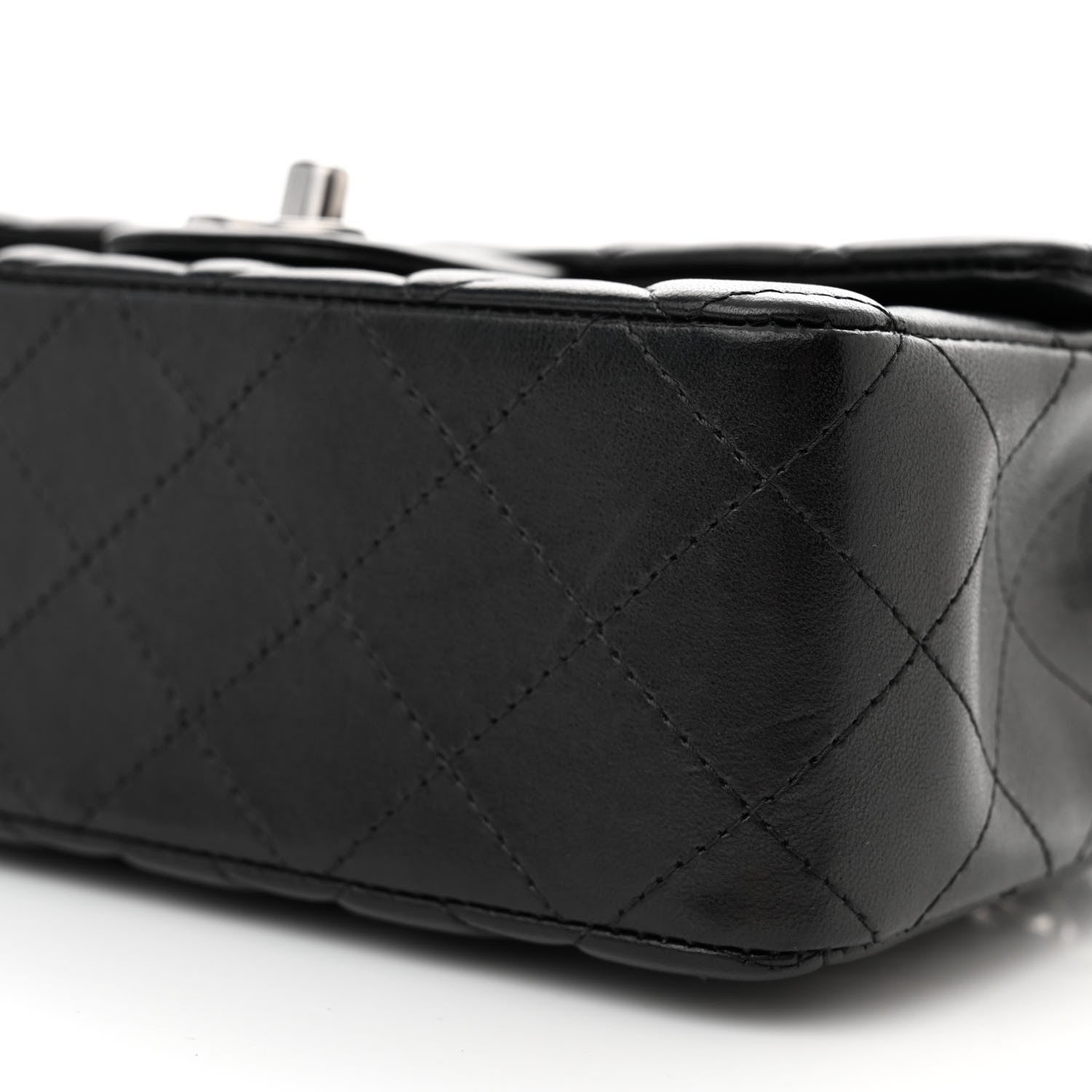 Chanel Lambskin Quilted Mini Rectangular Flap Black 10 of 11