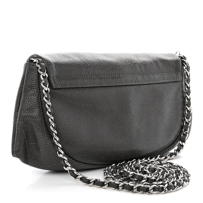Chanel Caviar Half Moon Wallet On Chain WOC Dark Grey 3 of 11