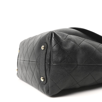 Chanel Sheepskin Caviar Quilted Medium Shopping Tote Black 10 of 10