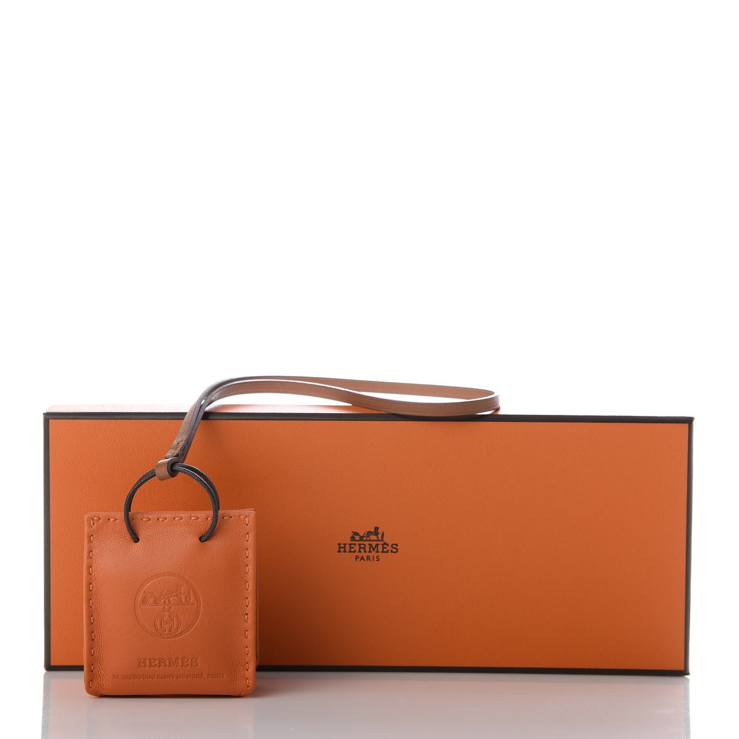 Milo Lambskin Swift Shopping Bag Charm Feu Gold