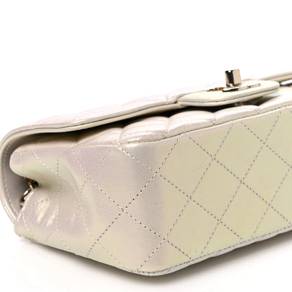 Chanel Iridescent Lambskin Quilted Mini Rectangular Flap Ivory 9 of 11