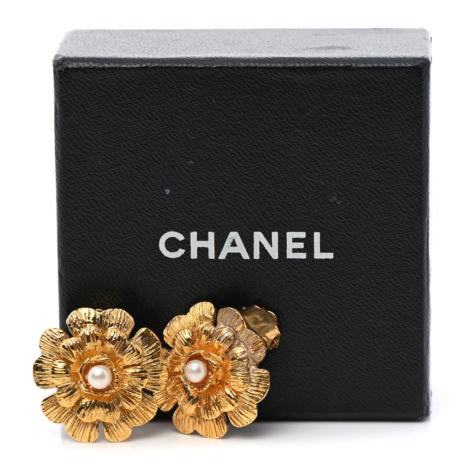 Chanel Pearl CC Flower Clip On Earrings Gold 6 of 6