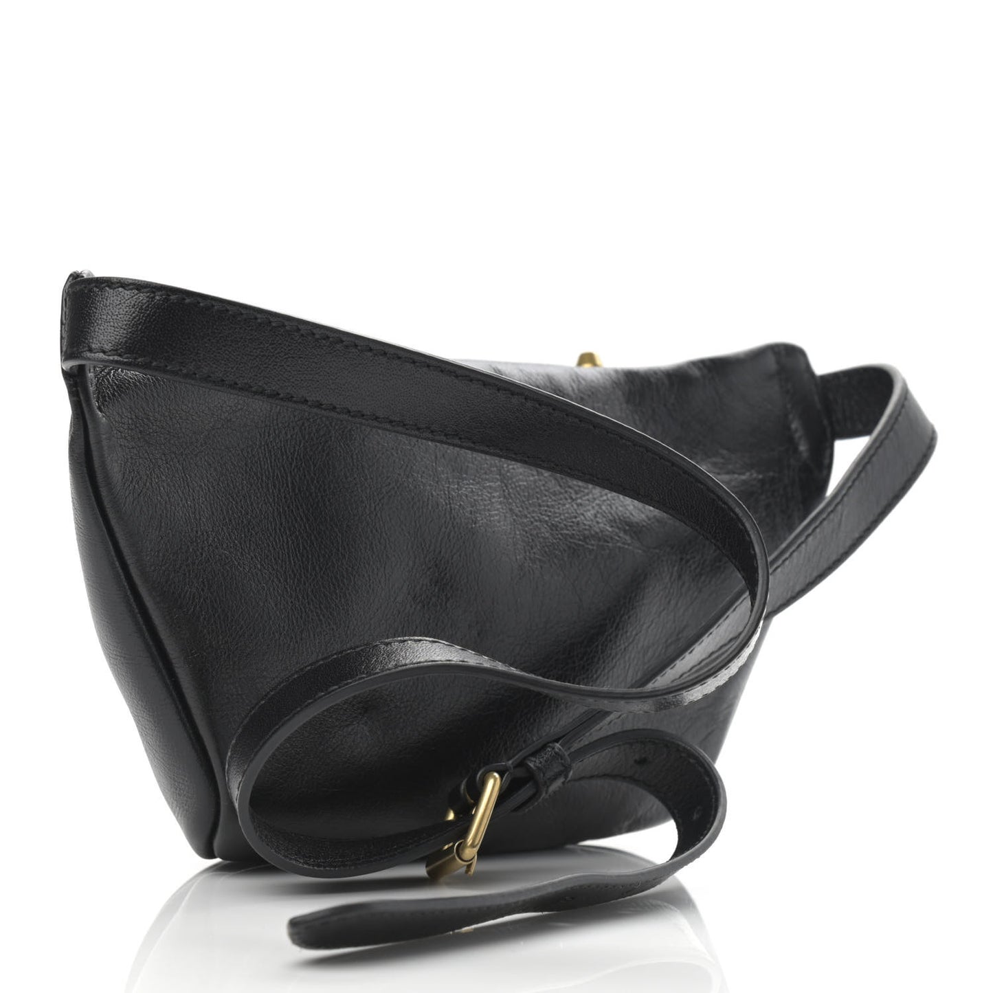 Calfskin Ophidia Studs Belt Bag Black
