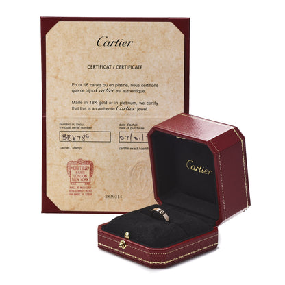Cartier 18K Pink Gold 3.5mm LOVE Wedding Band Ring 51 5.75 5 of 5