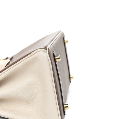 Hermes Epsom Horseshoe Birkin 25 Etoupe Craie 7 of 35