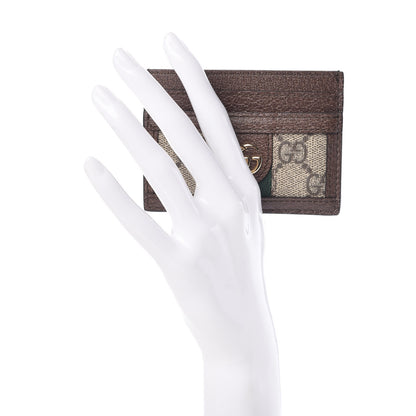Gucci GG Supreme Monogram Ophidia Card Holder Brown 2 of 7