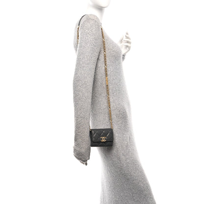 Chanel Caviar Quilted Bracelet On Chain Clutch Grey 2 of 11