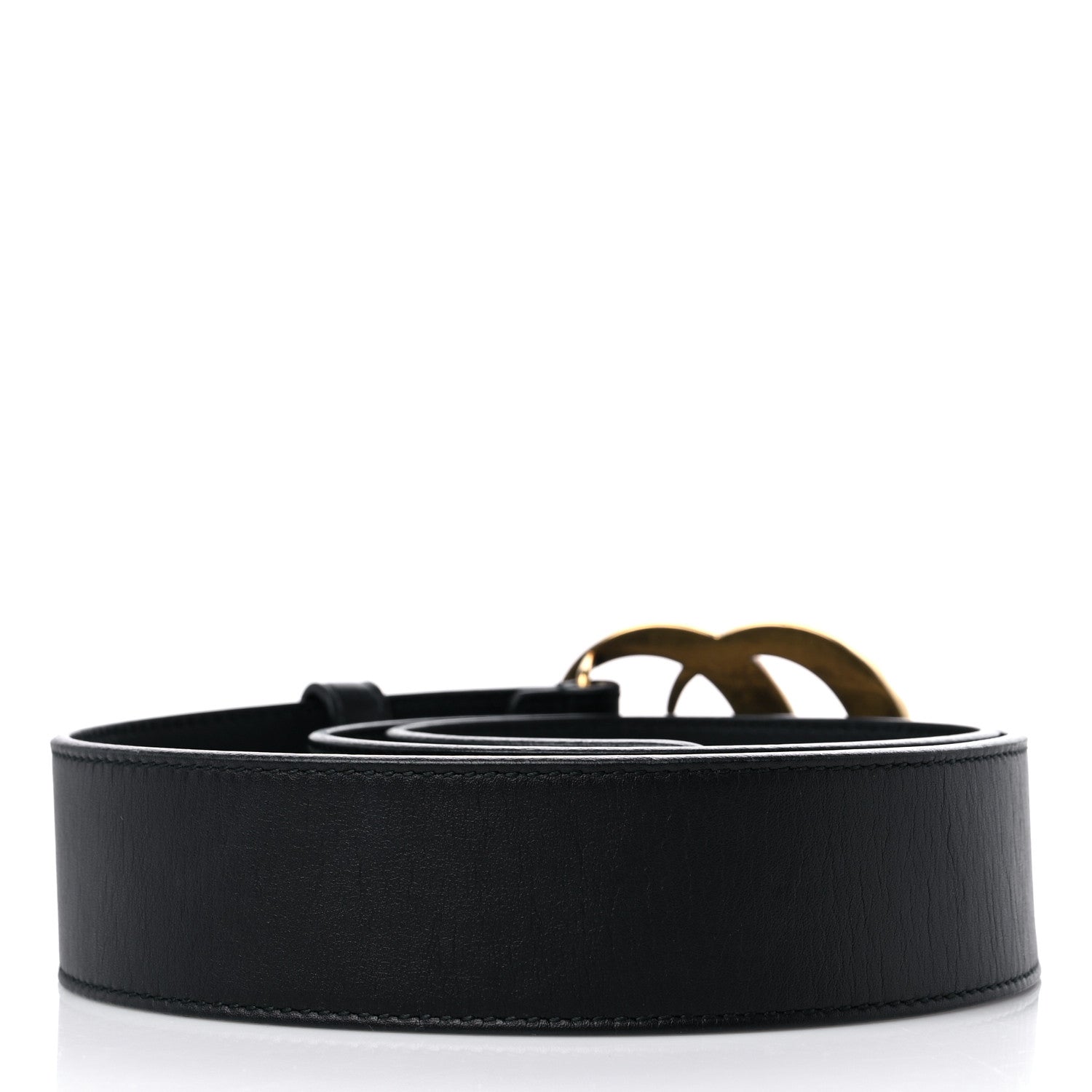 Gucci Moon Calfskin Pearl Double G 40mm Belt 85 34 Black Cream 2 of 4