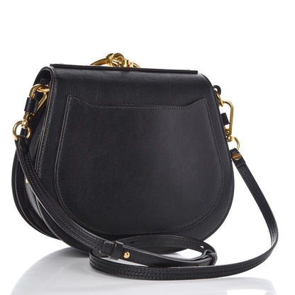Chloe Calfskin Suede Medium Nile Bracelet Bag Black 3 of 10