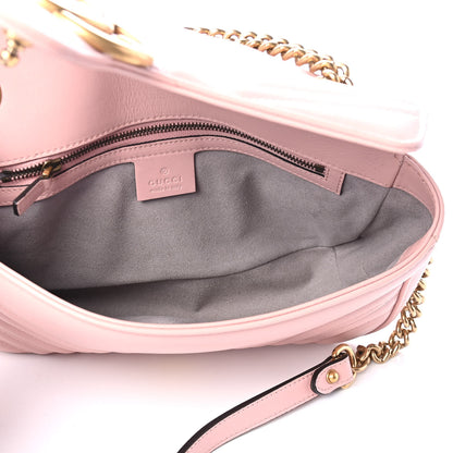 Gucci Calfskin Matelasse Small GG Marmont Shoulder Bag Perfect Pink 4 of 4