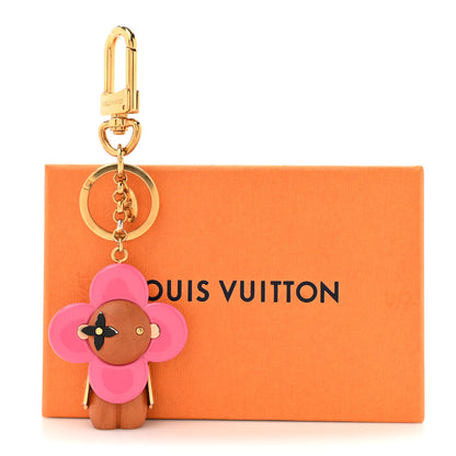 Louis Vuitton Wood Monogram Vivienne Puppet Bag Charm Key Holder Pink 5 of 5