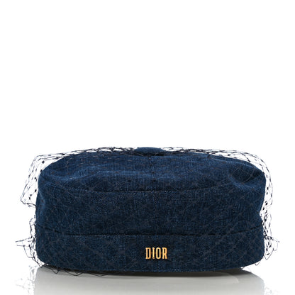 Christian Dior Denim Arty Veil Cap 58 Blue 4 of 8