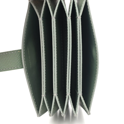 Celine Grained Shiny Calfskin Accordion Card Holder Green 5 of 8