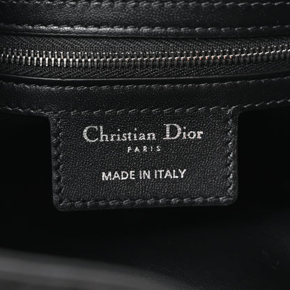 Christian Dior Crinkled Calfskin Macrocannage Small D-Motion Bag Black 6 of 10