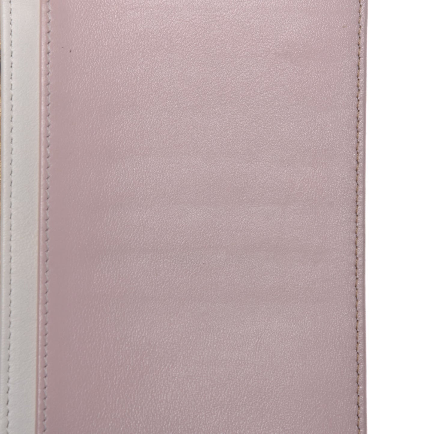 Metallic Calfskin Diamond Stitched Yen Wallet Gold