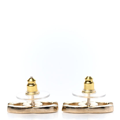 Chanel Crystal CC Earrings Gold 3 of 4