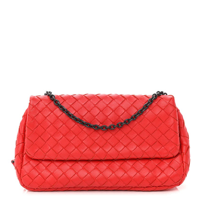 Bottega Veneta Nappa Intrecciato Small Chain Crossbody Red 1 of 10