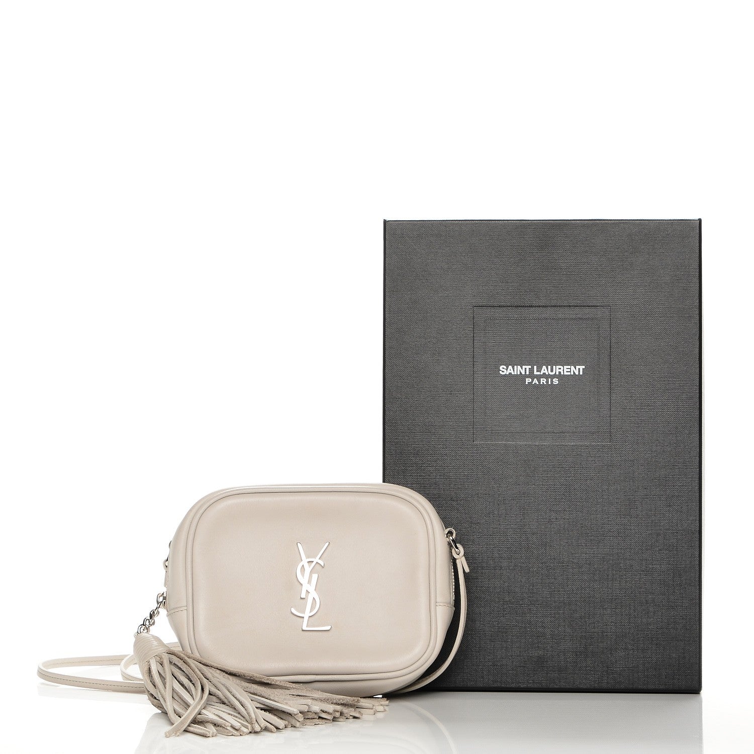 Saint Laurent Nappa Monogram Blogger Bag Gris Perle 8 of 8