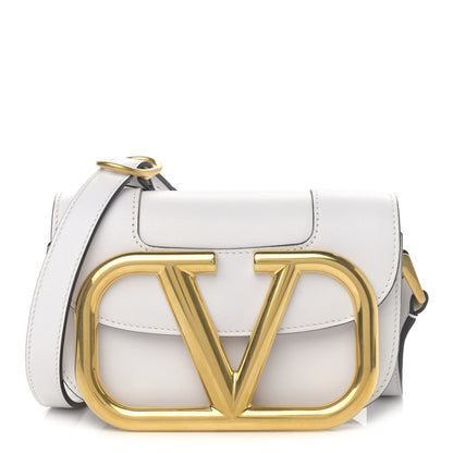 Valentino Garavani Calfskin Small Supervee Crossbody Bag Optic White 1 of 10