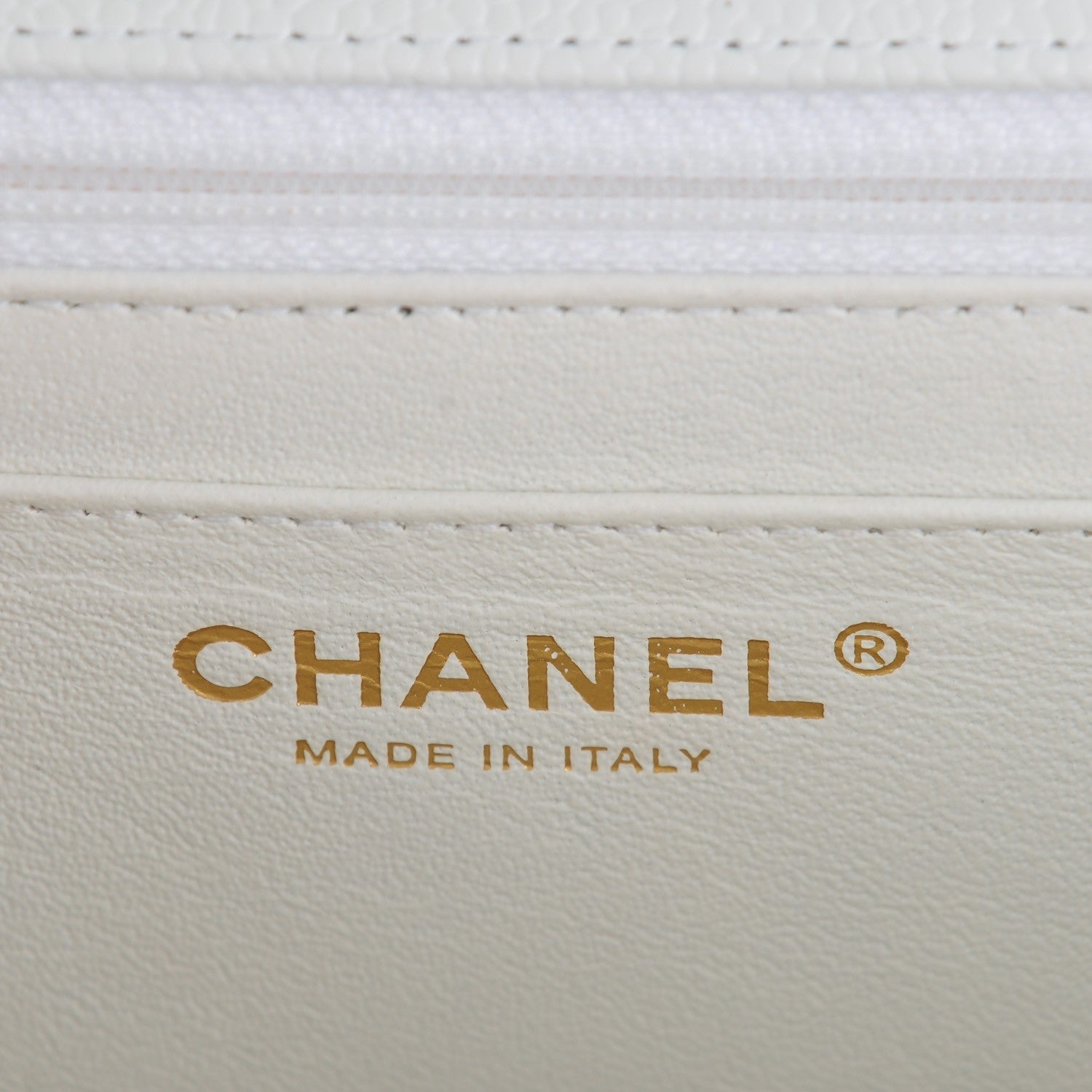 Chanel Caviar Quilted Jumbo Single Flap White 7 of 8