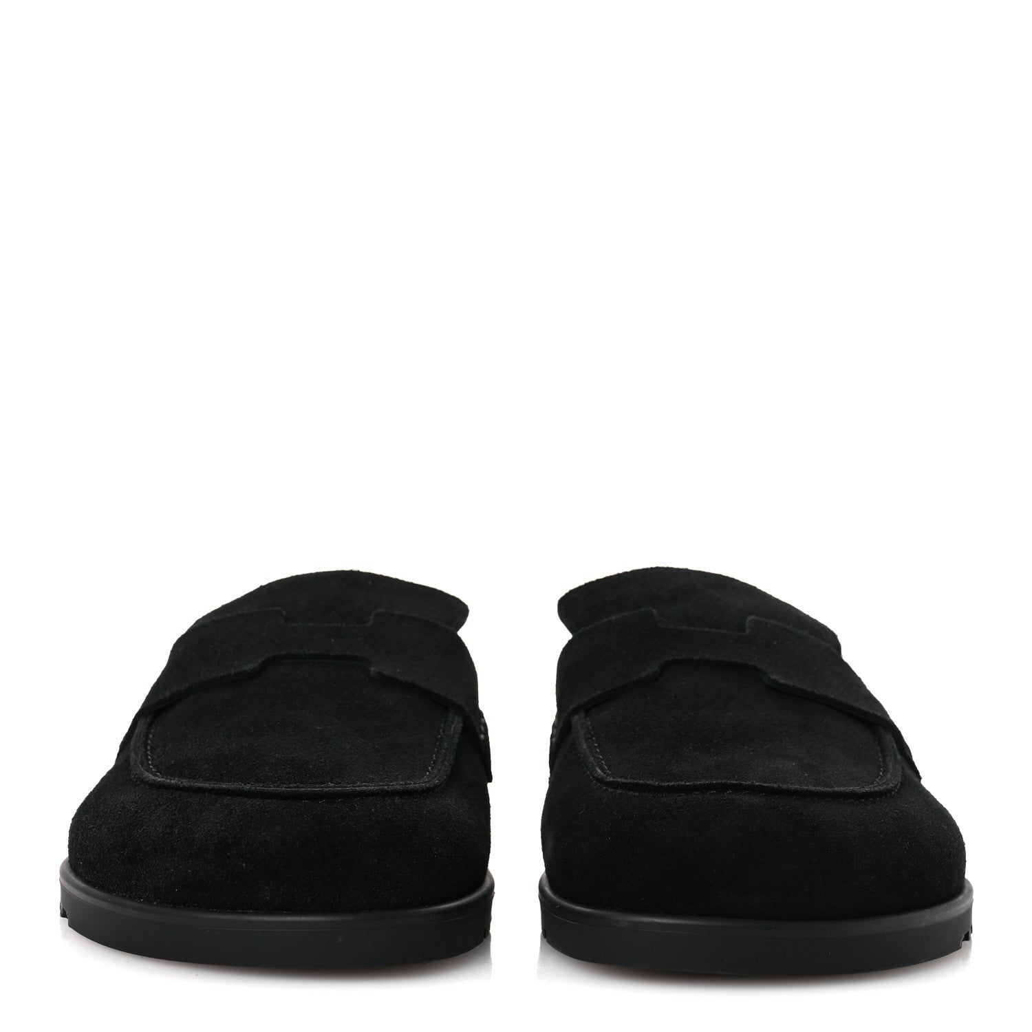 Hermes Suede Calfskin Go Mules 39 Black 3 of 11