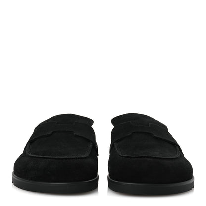 Hermes Suede Calfskin Go Mules 39 Black 3 of 11