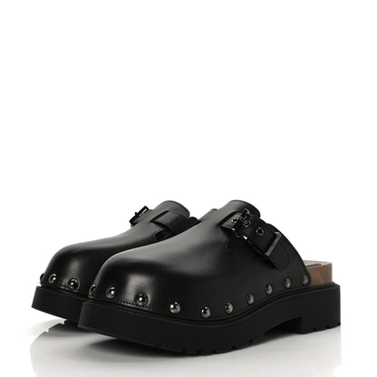 Christian Dior Calfskin Diorquake Buckled Lug Sole 15mm Clogs 39 Black 3 of 8