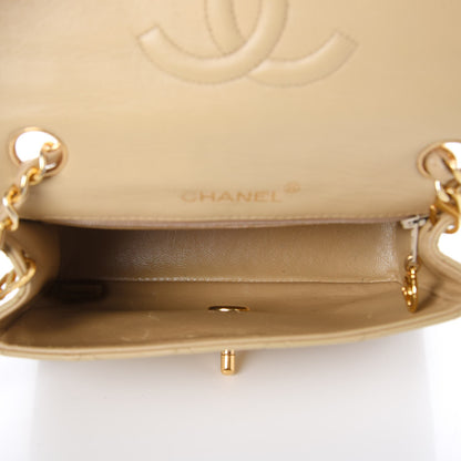 Chanel Lambskin Quilted Mini Square Flap Beige 5 of 8