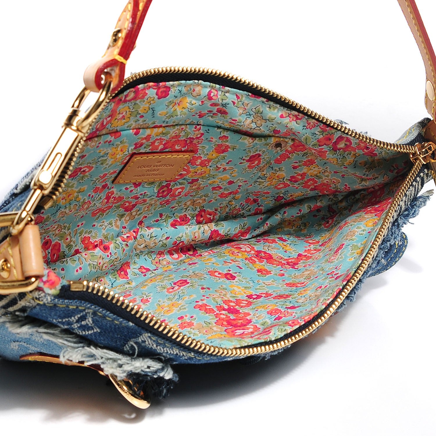 Louis Vuitton Denim Patchwork Pouchy Blue 5 of 7