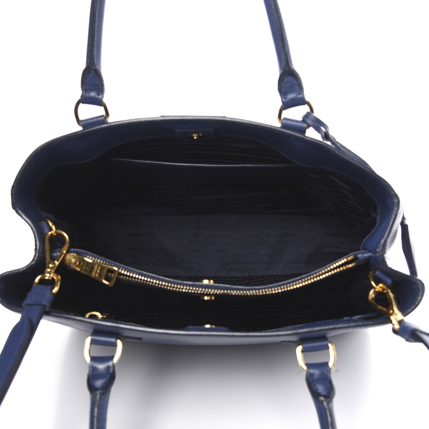 Prada Saffiano Lux Large Tote Bluette 6 of 16