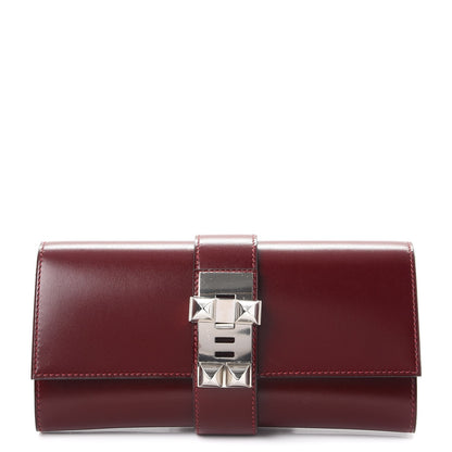 Hermes Tadelakt Medor 23 Clutch Rouge H 1 of 8