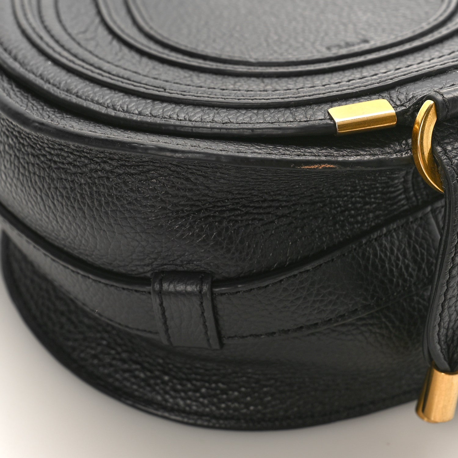 Chloe Calfskin Mini Marcie Round Crossbody Bag Black 7 of 8