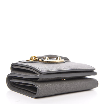 Balenciaga Chevre Gold Hardware Metallic Edge Card Case Gris Acier 4 of 8