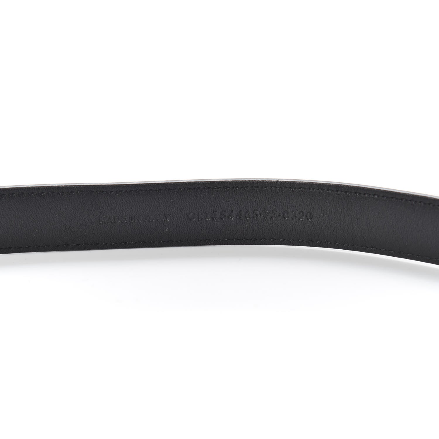 Saint Laurent Smooth Calfskin Monogram Square Buckle Belt 75 30 Black 5 of 5