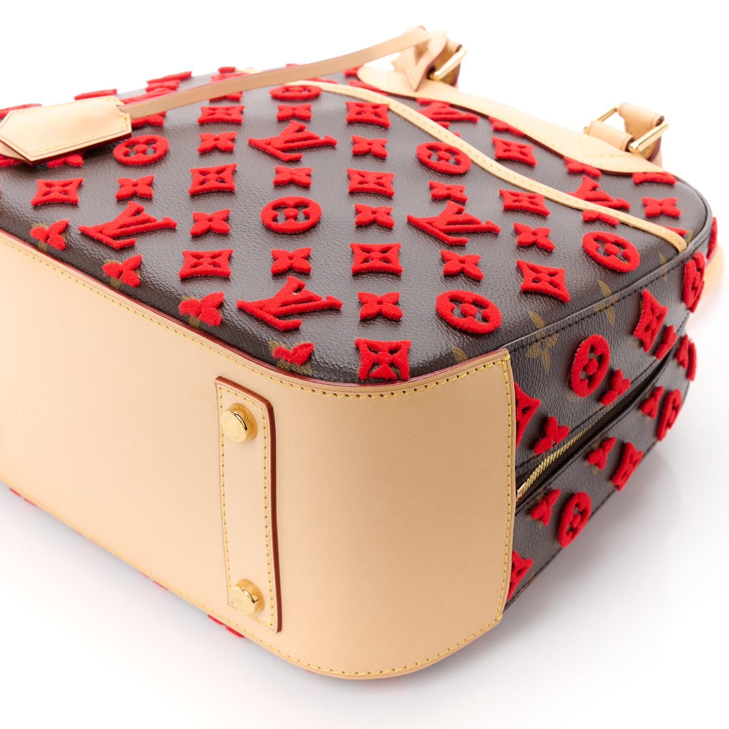 Monogram Tuffetage Deauville Cube Red