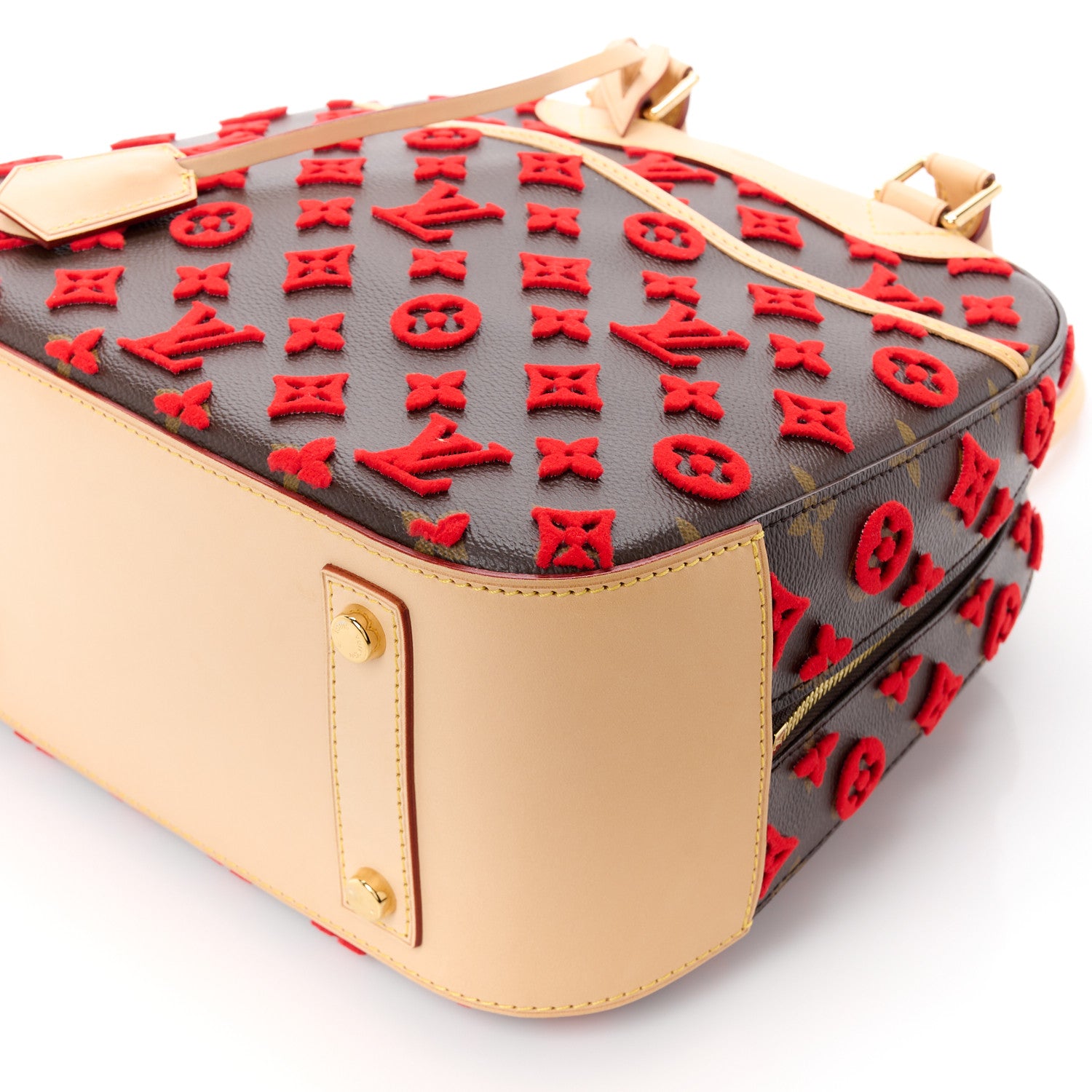 Louis Vuitton Monogram Tuffetage Deauville Cube Red 13 of 13